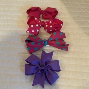 Colorful Polka Dot and Solid Hair Bows for Kids